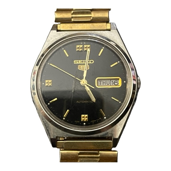 Seiko 5 Vintage Automatic 6309-8940 Day Date Mens Wrist Watch - Works - Picture 3 of 8